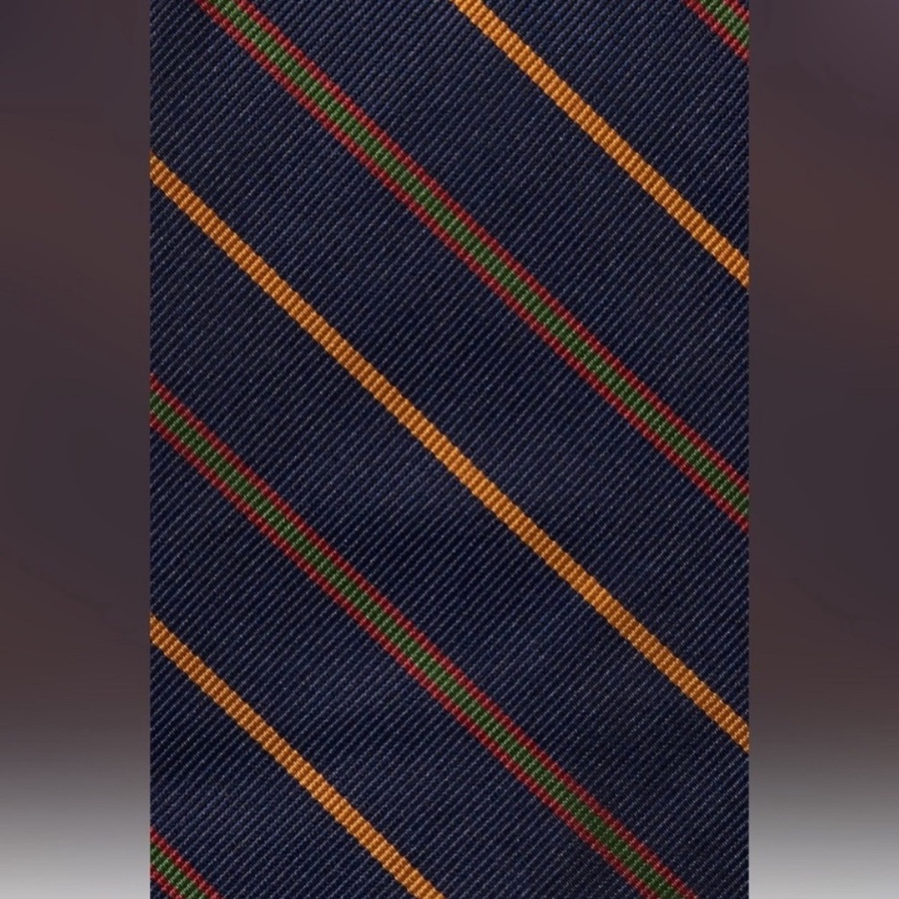 Bonobos Classic Navy Tie with Gold and Green Accents